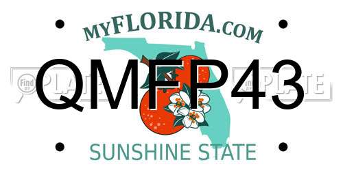 QMFP43 Florida License Plate