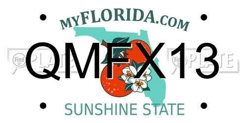 QMFX13 Florida License Plate