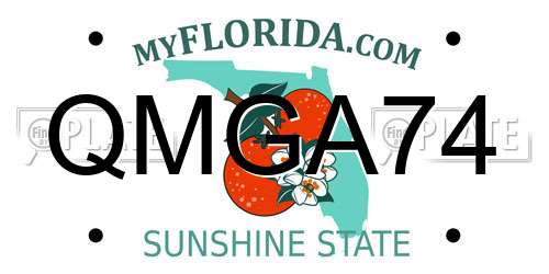 QMGA74 Florida License Plate