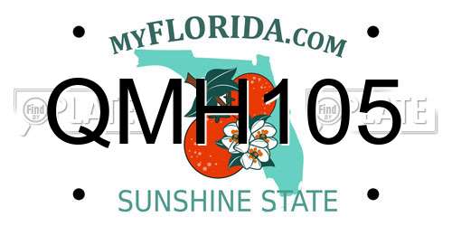 QMH105 Florida License Plate