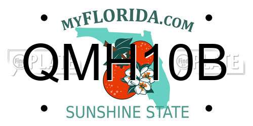 QMH10B Florida License Plate