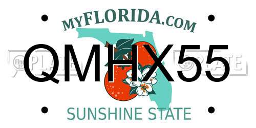 QMHX55 Florida License Plate