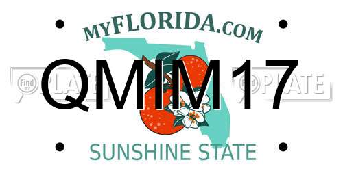 QMIM17 Florida License Plate