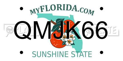 QMJK66 Florida License Plate