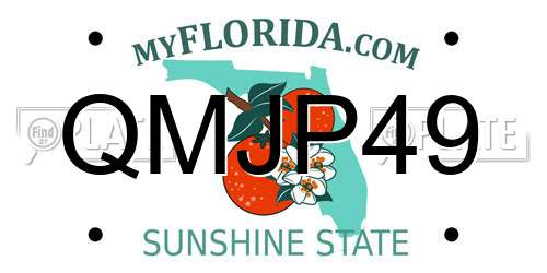 QMJP49 Florida License Plate