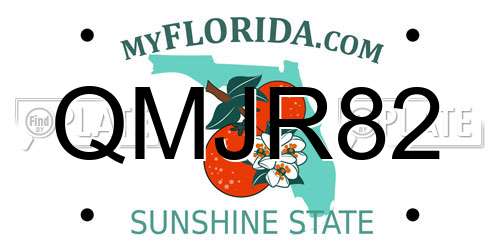 QMJR82 Florida License Plate