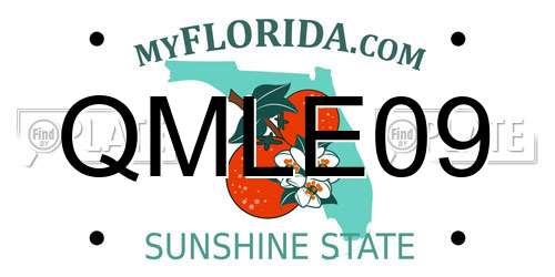 QMLE09 Florida License Plate
