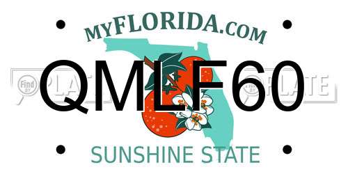 QMLF60 Florida License Plate