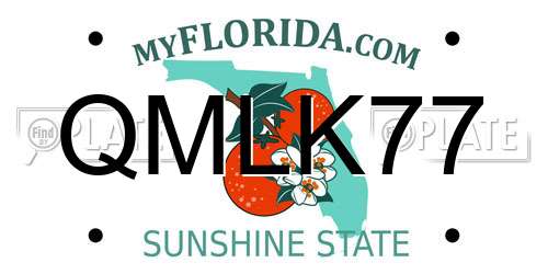 QMLK77 Florida License Plate