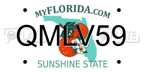QMLV59 Florida License Plate