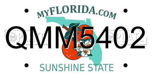 QMM5402 Florida License Plate