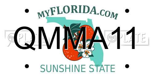 QMMA11 Florida License Plate