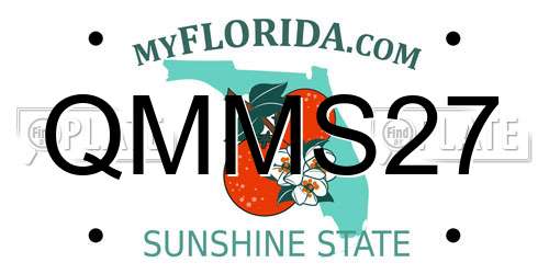 QMMS27 Florida License Plate