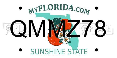 QMMZ78 Florida License Plate