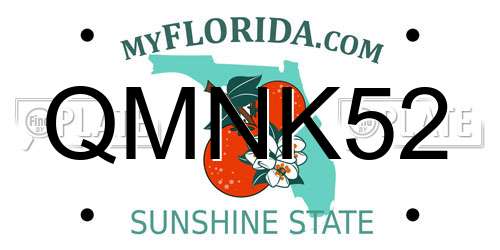 QMNK52 Florida License Plate