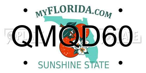 QMQD60 Florida License Plate