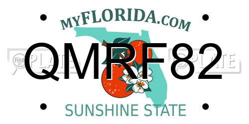 QMRF82 Florida License Plate