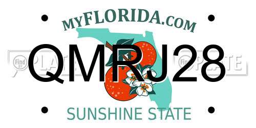 QMRJ28 Florida License Plate