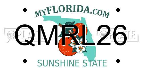 QMRL26 Florida License Plate