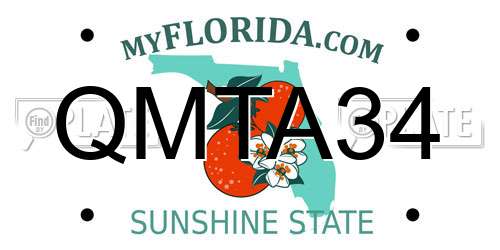 QMTA34 Florida License Plate