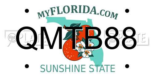 QMTB88 Florida License Plate