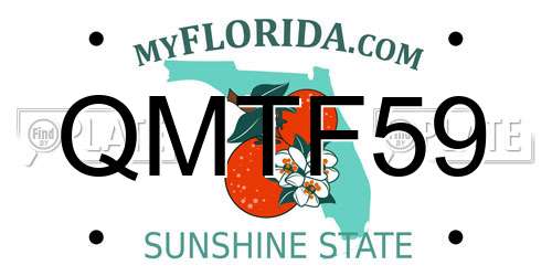 QMTF59 Florida License Plate