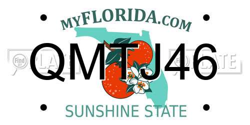 QMTJ46 Florida License Plate