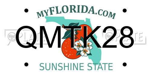 QMTK28 Florida License Plate