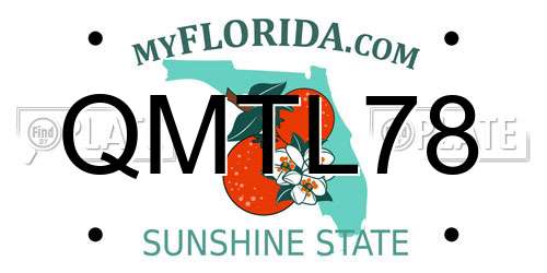 QMTL78 Florida License Plate