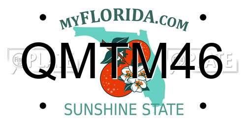 QMTM46 Florida License Plate