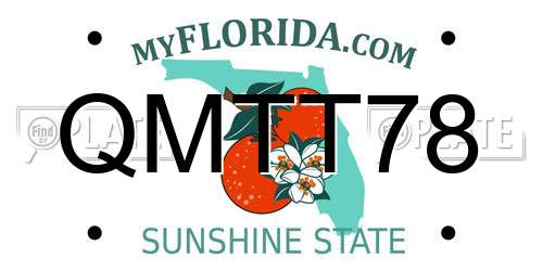 QMTT78 Florida License Plate