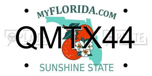 QMTX44 Florida License Plate