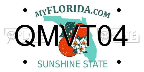 QMVT04 Florida License Plate