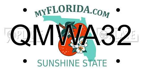 QMWA32 Florida License Plate