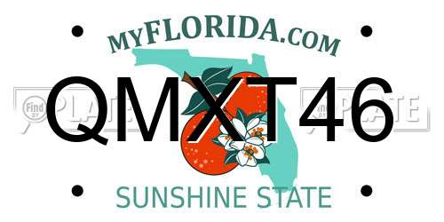 QMXT46 Florida License Plate