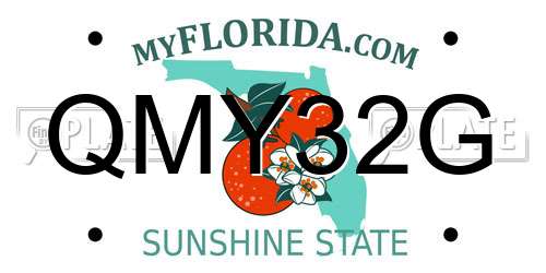 QMY32G Florida License Plate