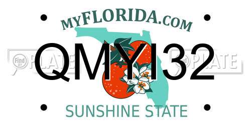 QMYI32 Florida License Plate