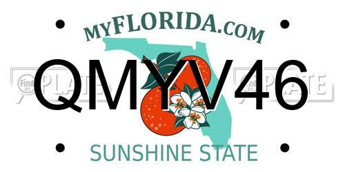 QMYV46 Florida License Plate