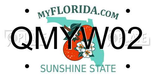 QMYW02 Florida License Plate