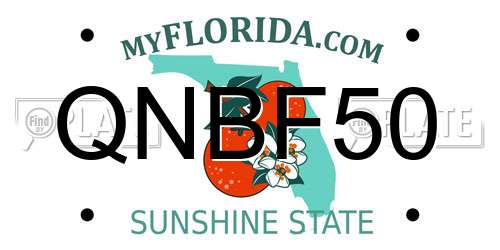 QNBF50 Florida License Plate