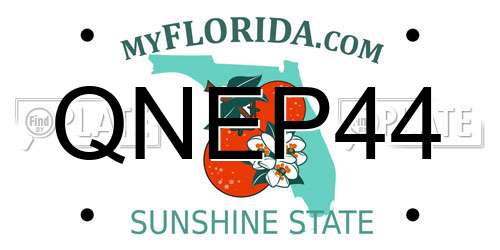 QNEP44 Florida License Plate