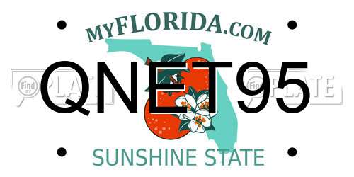 QNET95 Florida License Plate