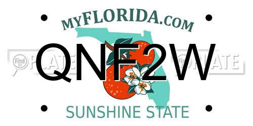 QNF2W Florida License Plate