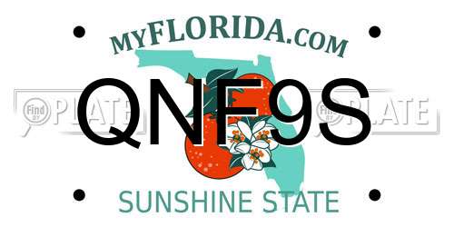 QNF9S Florida License Plate