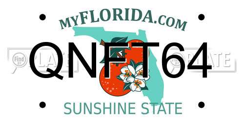 QNFT64 Florida License Plate