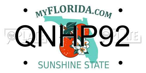 QNHP92 Florida License Plate