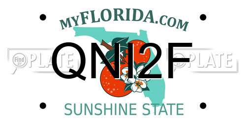 QNI2F Florida License Plate