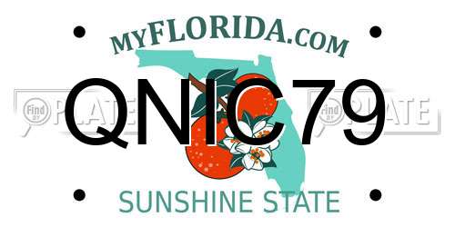 QNIC79 Florida License Plate