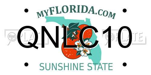 QNLC10 Florida License Plate