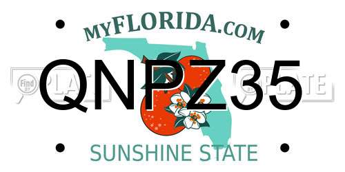 QNPZ35 Florida License Plate